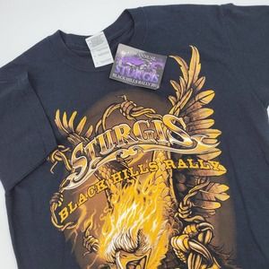 Sturgis 2011‎ Dead Stock Men's S Small Double Sided Black Short Sleeve T-Shirt